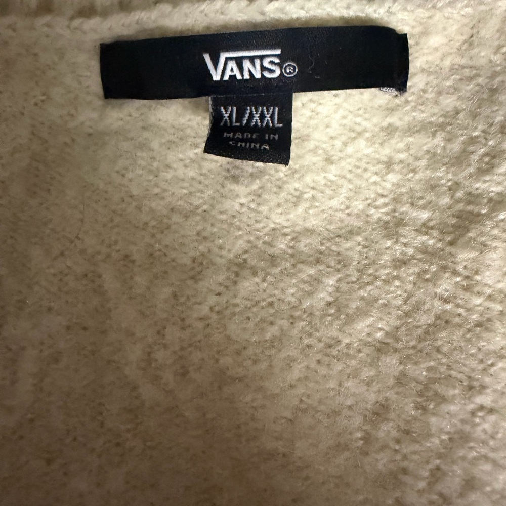 Vans Cream and Green Checkered Cardigan - Picture 2 of 7